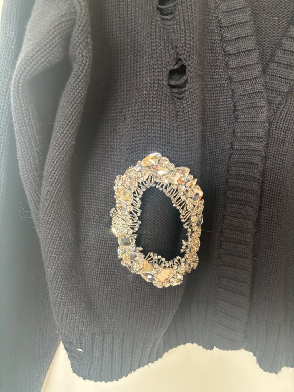 AREA | NWOT | Distressed Crystal Cardigan, Size: S - Picture 11 of 15